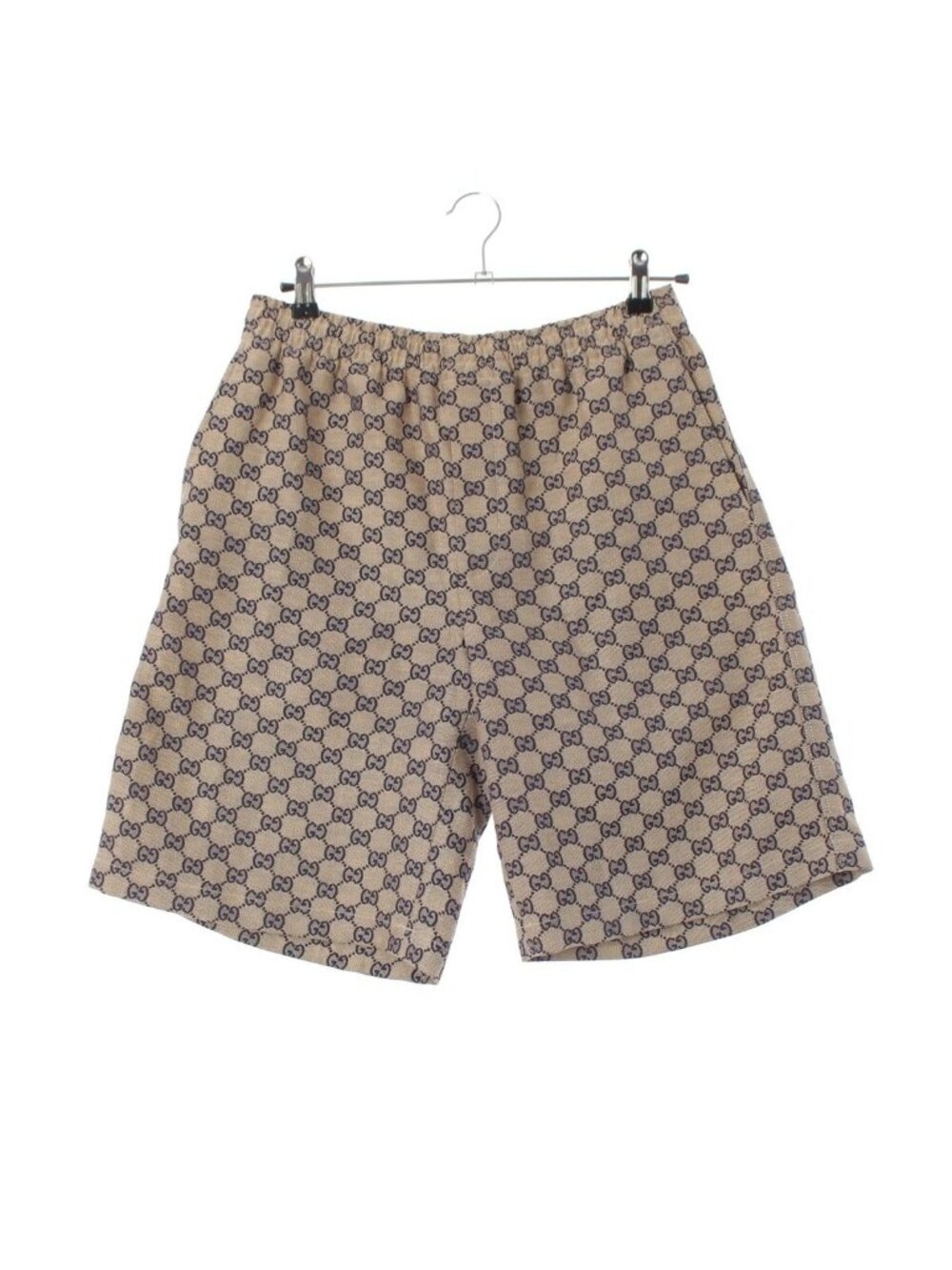Gucci GG Supreme Linen Shorts Blue Beige 44